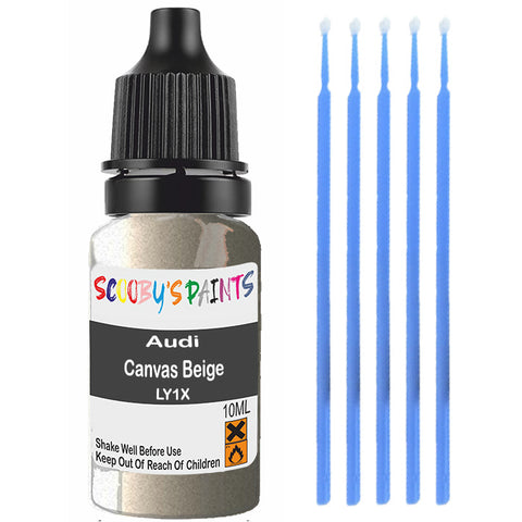 Touch Up Paint For Audi A6/S6 Canvas Beige Ly1X Beige Scratch Stone Chip 10Ml