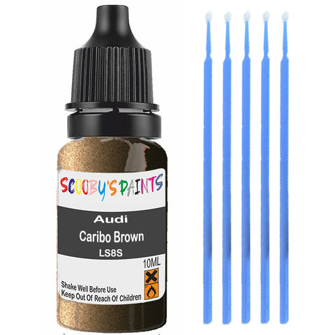 Touch Up Paint For Audi A3 Caribo Brown Ls8S Brown Scratch Stone Chip 10Ml