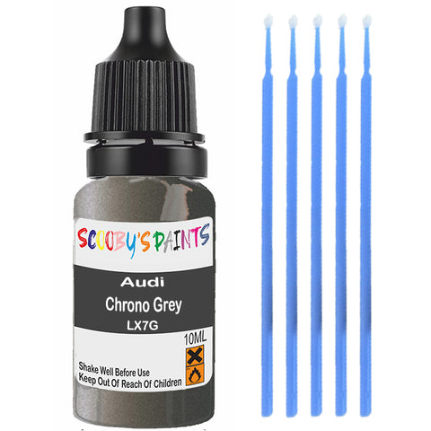 Touch Up Paint For Audi A4 Allroad Chrono Grey Lx7G Grey Scratch Stone Chip 10Ml