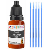 Touch Up Paint For Audi A6 Coral Orange Ly2Z Orange Scratch Stone Chip 10Ml