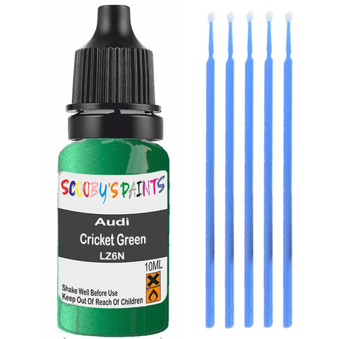 Touch Up Paint For Audi A6 Cricket Green Lz6N Green Scratch Stone Chip 10Ml