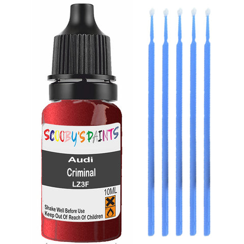 Touch Up Paint For Audi A6 Allroad Quattro Criminal Lz3F Red Scratch Stone Chip 10Ml