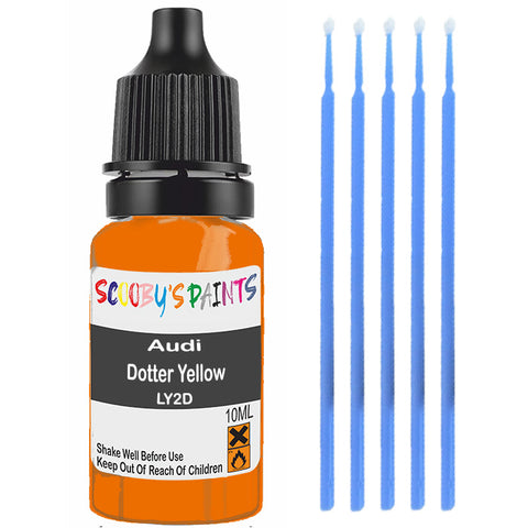 Touch Up Paint For Audi 100 Dotter Yellow Ly2D Yellow Scratch Stone Chip 10Ml
