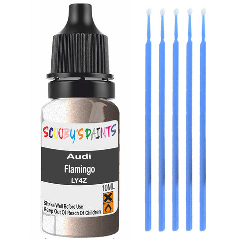 Touch Up Paint For Audi 100 Flamingo Ly4Z Beige Scratch Stone Chip 10Ml