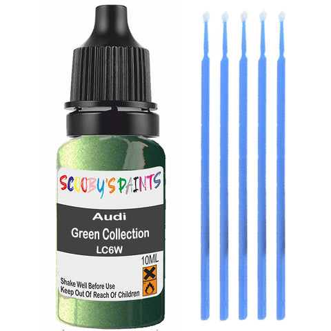 Touch Up Paint For Audi A6 Green Collection Lc6W Green Scratch Stone Chip 10Ml