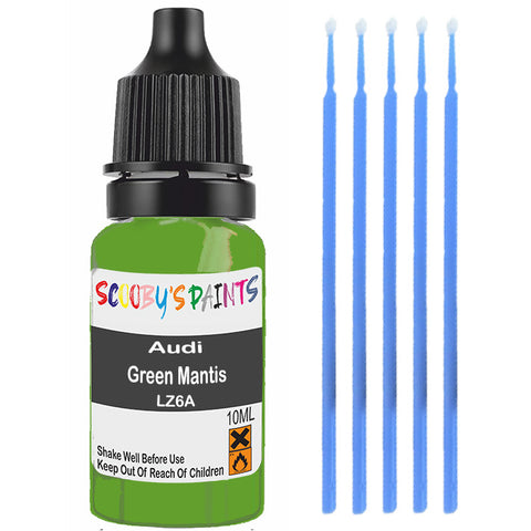 Touch Up Paint For Audi A6 Green Mantis Lz6A Green Scratch Stone Chip 10Ml