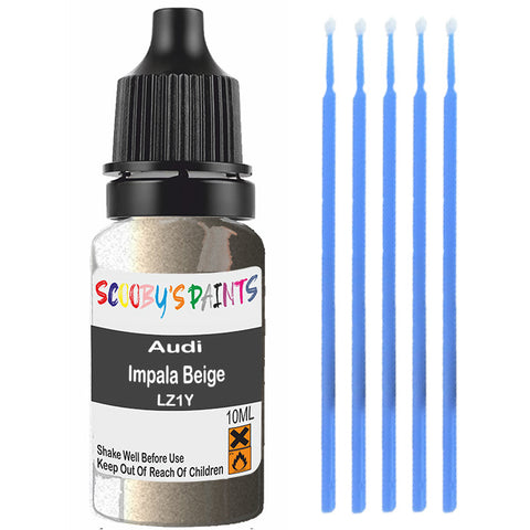 Touch Up Paint For Audi A5 Impala Beige Lz1Y Beige Scratch Stone Chip 10Ml