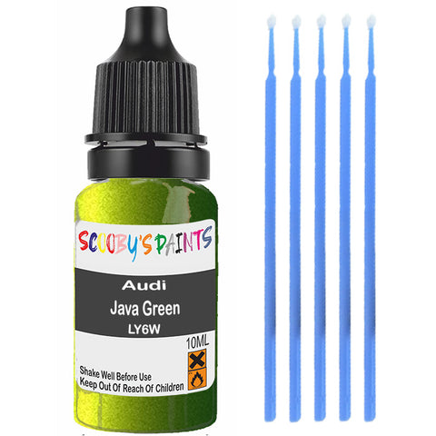 Touch Up Paint For Audi A6 Java Green Ly6W Green Scratch Stone Chip 10Ml