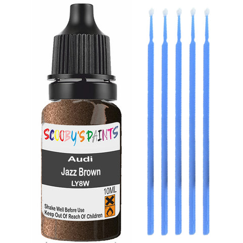 Touch Up Paint For Audi A8 Jazz Brown Ly8W Brown Scratch Stone Chip 10Ml