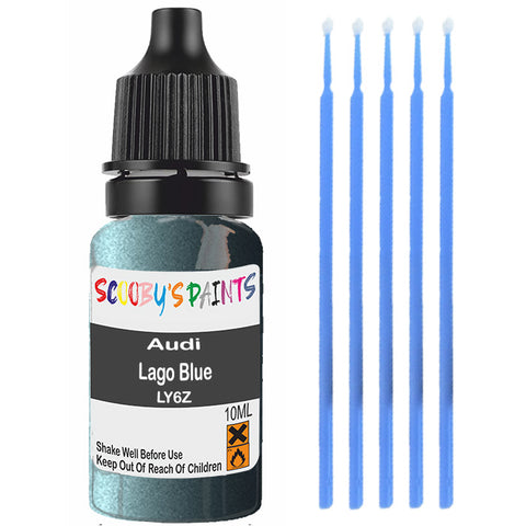 Touch Up Paint For Audi 100 Lago Blue Ly6Z Blue Scratch Stone Chip 10Ml