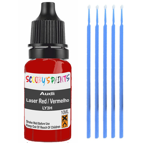 Touch Up Paint For Audi 90 Laser Red / Vermelho Laser Ly3H Red Scratch Stone Chip 10Ml