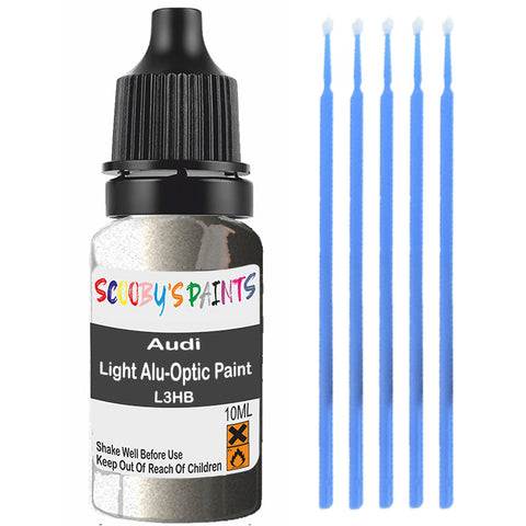 Touch Up Paint For Audi A6 Light Alu-Optic Paint L3Hb Grey Scratch Stone Chip 10Ml