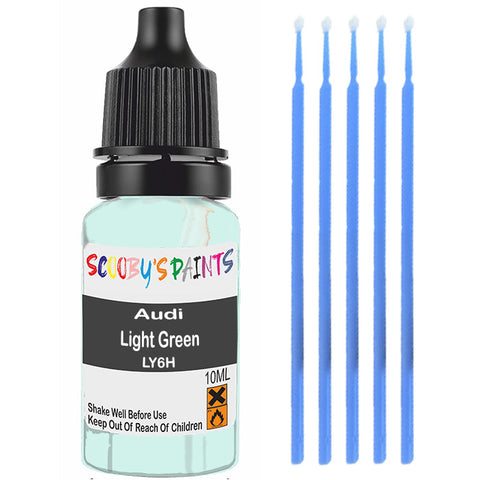 Touch Up Paint For Audi A6 Light Green Ly6H Green Scratch Stone Chip 10Ml