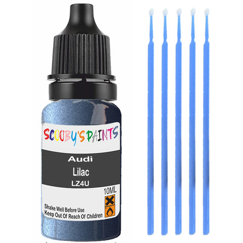Touch Up Paint For Audi A6 Lilac Lz4U Blue Scratch Stone Chip 10Ml