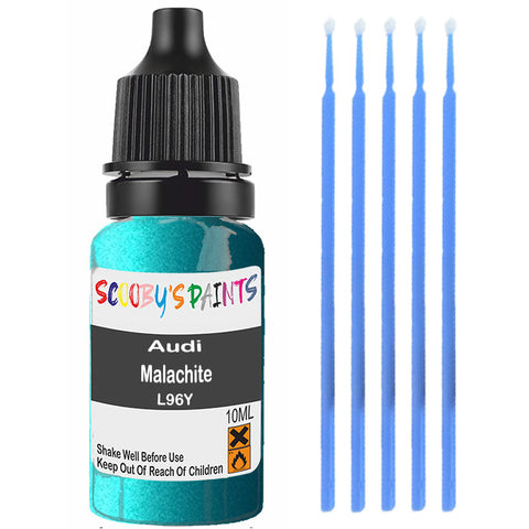Touch Up Paint For Audi 100 Malachite L96Y Blue Scratch Stone Chip 10Ml