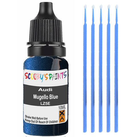 Touch Up Paint For Audi Allroad Mugello Blue Lz5E Blue Scratch Stone Chip 10Ml