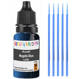 Touch Up Paint For Audi A6 Mugello Blue Lz5E Blue Scratch Stone Chip 10Ml