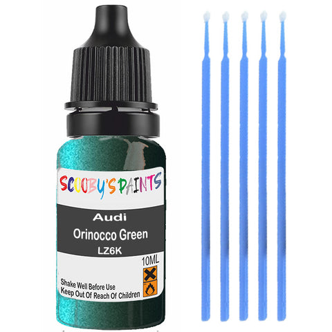 Touch Up Paint For Audi A8 Orinocco Green Lz6K Green Scratch Stone Chip 10Ml