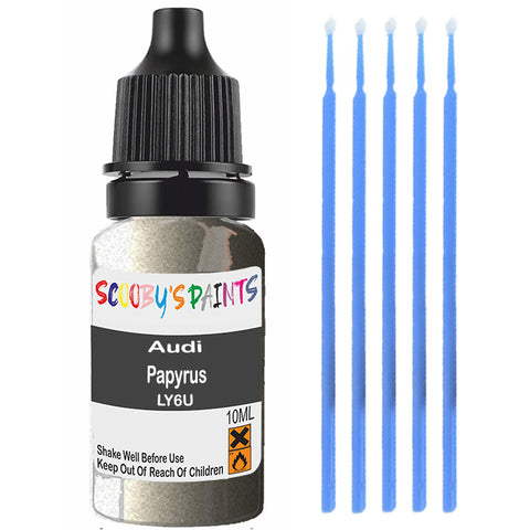 Touch Up Paint For Audi A6 Papyrus Ly6U Brown Scratch Stone Chip 10Ml