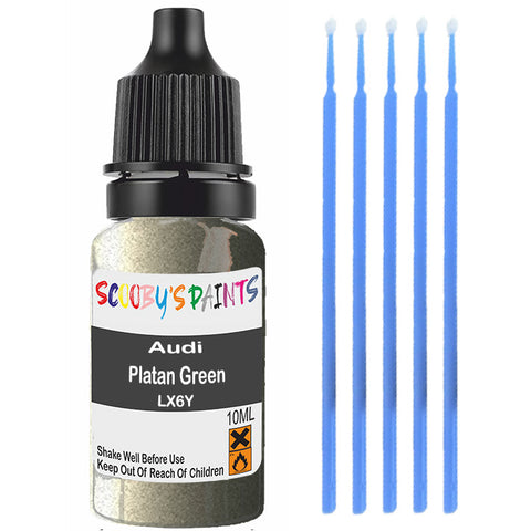 Touch Up Paint For Audi A2 Platan Green Lx6Y Green Scratch Stone Chip 10Ml