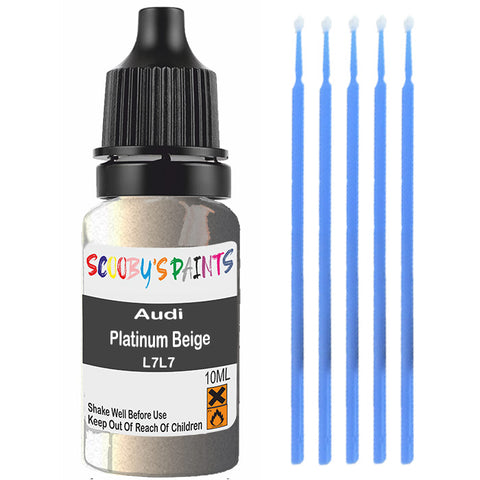 Touch Up Paint For Audi A7 Platinum Beige L7L7 Beige Scratch Stone Chip 10Ml