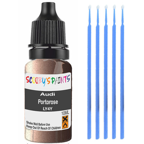 Touch Up Paint For Audi A3 Portorose Ly4Y Red Scratch Stone Chip 10Ml