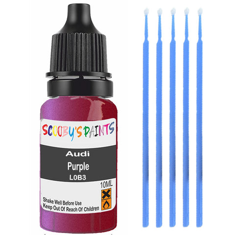Touch Up Paint For Audi A4 Purple Mother-Of-Pearl Effect L0B3 Purple Scratch Stone Chip 10Ml