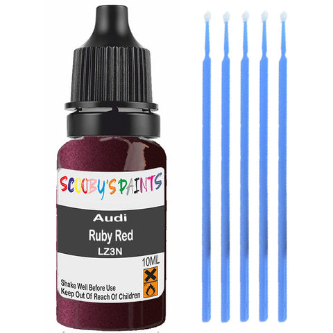 Touch Up Paint For Audi A6 Ruby Red Lz3N Red Scratch Stone Chip 10Ml