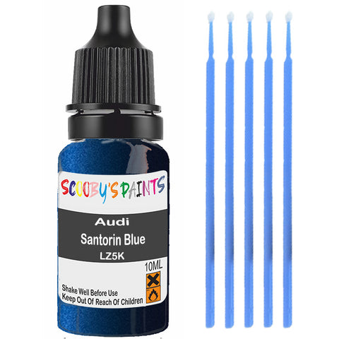 Touch Up Paint For Audi A3 Santorin Blue Lz5K Blue Scratch Stone Chip 10Ml