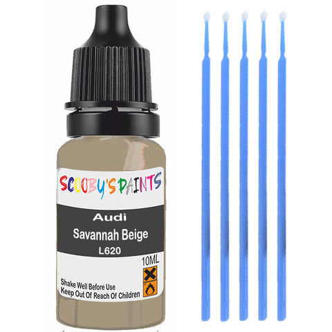 Touch Up Paint For Audi 60 Savannah Beige L620 Beige Scratch Stone Chip 10Ml