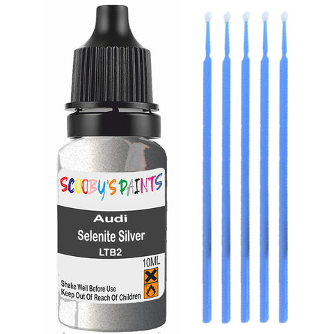 Touch Up Paint For Audi A6 Selenite Silver Ltb2 Grey Scratch Stone Chip 10Ml