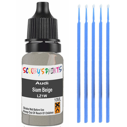 Touch Up Paint For Audi A6 Siam Beige Lz1W Beige Scratch Stone Chip 10Ml