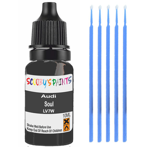 Touch Up Paint For Audi A1 Soul Lv7W Grey Scratch Stone Chip 10Ml
