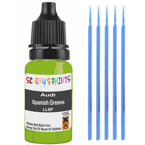 Touch Up Paint For Audi A3 Spanish Greens Ll6P Green Scratch Stone Chip 10Ml