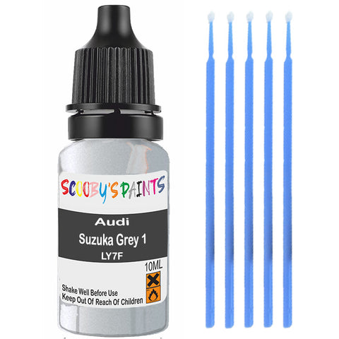 Touch Up Paint For Audi A6 Suzuka Grey 1 Ly7F Grey Scratch Stone Chip 10Ml