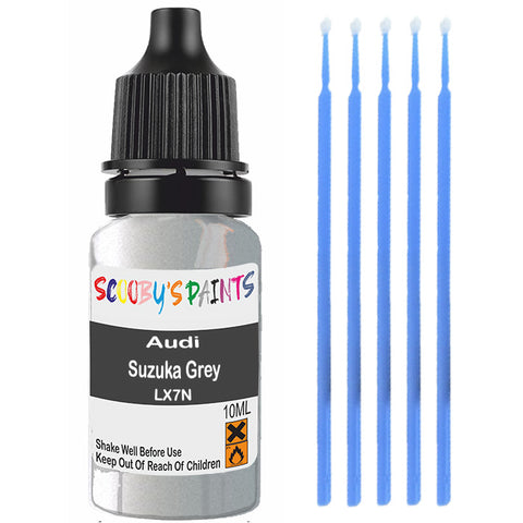 Touch Up Paint For Audi A6 Suzuka Grey Lx7N Grey Scratch Stone Chip 10Ml