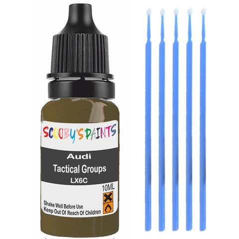 Touch Up Paint For Audi A6 Allroad Tactical Groups Lx6C Green Scratch Stone Chip 10Ml
