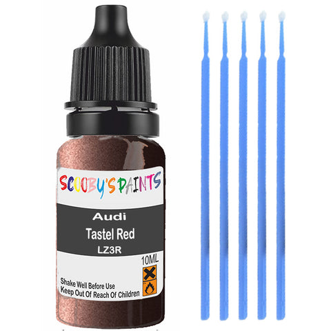 Touch Up Paint For Audi A2 Tastel Red Lz3R Red Scratch Stone Chip 10Ml