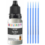 Touch Up Paint For Audi A6 Tau Silver Lx7E Grey Scratch Stone Chip 10Ml