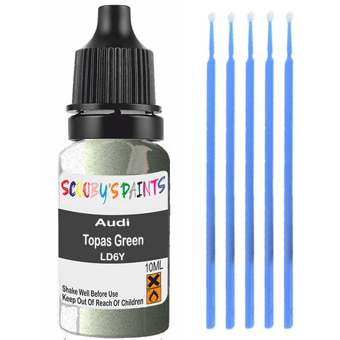 Touch Up Paint For Audi A3/S3 Topas Green Ld6Y Green Scratch Stone Chip 10Ml