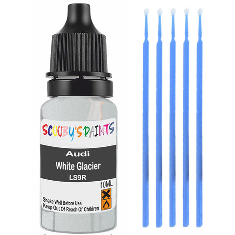 Touch Up Paint For Audi A6 Allroad White Glacier Ls9R White Scratch Stone Chip 10Ml