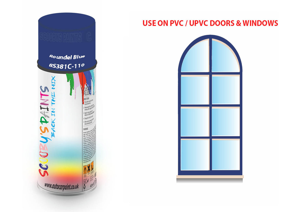 Roundel Blue Bs381C110 Window Door Aerosol Spray Paint Pvc And Upvcblu ...