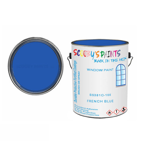 French Blue Bs381C-166 Window Door Paint Brush Or Spray Pvc Upvc Blue Tin