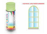 Eau de Nil BS381C216 Window and door upvc pvc scratch scuff repar in colour GREEN gloss, matt, satin spray for windows and doors