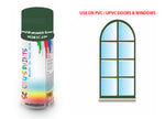 Mid Brunswick Green BS381C226 Window and door upvc pvc scratch scuff repar in colour GREEN gloss, matt, satin spray for windows and doors