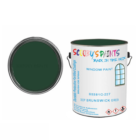 Deep Brunswick Green Bs381C-227 Window Door Paint Brush Or Spray Pvc Upvc Green Tin