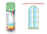 Opaline Green BS381C275 Window and door upvc pvc scratch scuff repar in colour GREEN gloss, matt, satin spray for windows and doors
