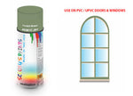 Forest Green BS381C283 Window and door upvc pvc scratch scuff repar in colour GREEN gloss, matt, satin spray for windows and doors