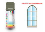 NATO Green BS381C285 Window and door upvc pvc scratch scuff repar in colour GREEN gloss, matt, satin spray for windows and doors