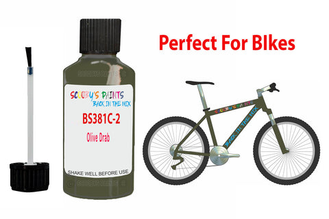 Bs381C 298 Olive Drab Bicycle Frame Acrylic Green Metal Bike Touch Up Paint